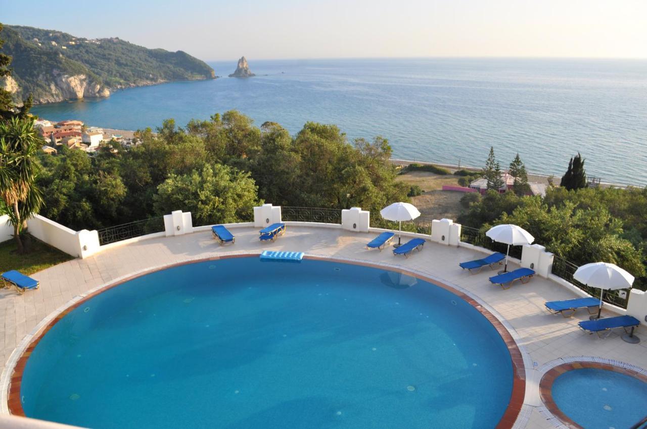 Holiday Apartments Maria With Pool And Panorama View - Agios Gordios Beach Eksteriør billede