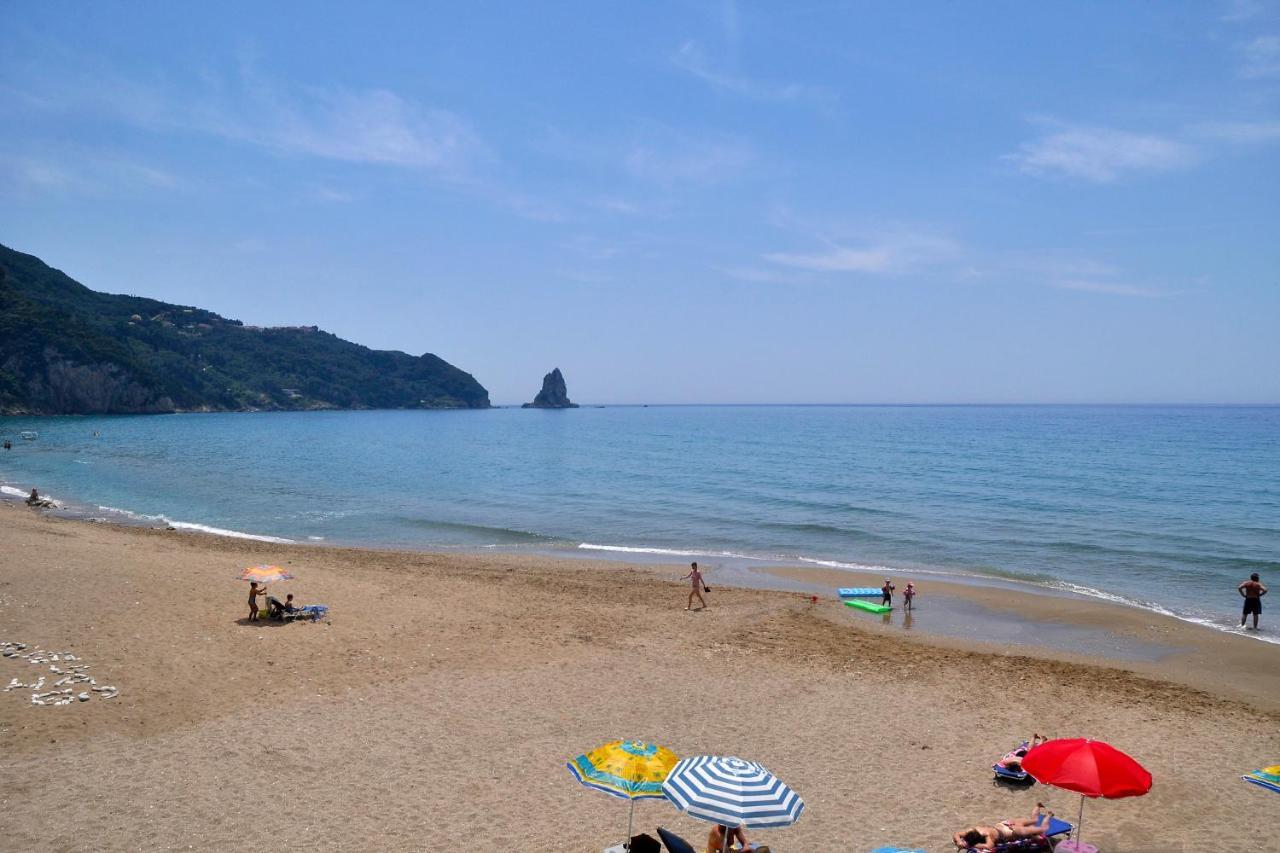 Holiday Apartments Maria With Pool And Panorama View - Agios Gordios Beach Eksteriør billede
